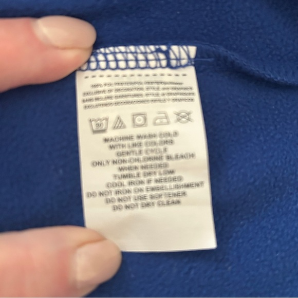 NFL Buffalo Bills Quarter Zip Fleece Pullover Blue Red Team Logo size Small - Picture 11 of 12